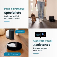 Robot Aspirateur Laveur Connecté EZICLEAN I-Bot Z5 - 75 min - 2.6Kpa