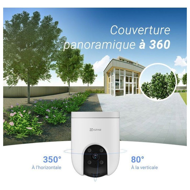 Caméra de surveillance - Ezviz - H8C SE 3MP - Extérieur - WiFi - Vision nocturne - Motorisée - Avec suivi intelligent Caméra de surveillance - Ezviz - H8C SE 3MP - Extérieur - WiFi - Vision nocturne - Motorisée - Avec suivi intelligent