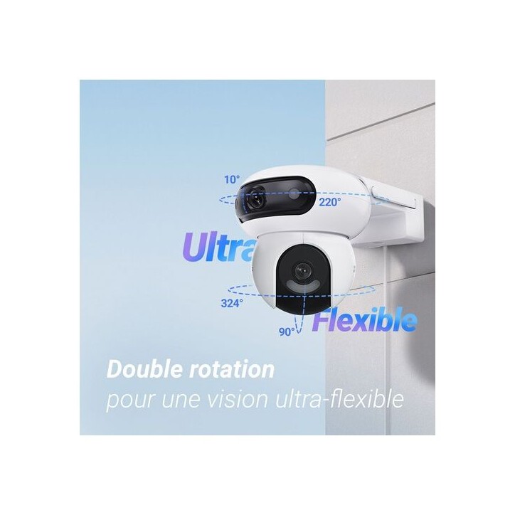 Caméra de surveillance - EZVIZ - H90 - Motorisée - Vision nocturne - 2 caméras 2K Caméra de surveillance - EZVIZ - H90 - Motorisée - Vision nocturne - 2 caméras 2K