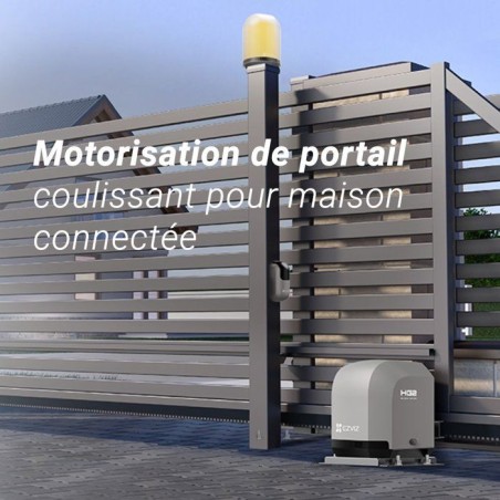 Kit de motorisation de portail connecté - EZVIZ - HG2 400 - Pour portail coulissant - Jusqu'a 400 kg et 6 m de longueur