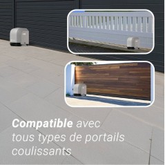 Kit de motorisation de portail connecté - EZVIZ - HG2 400 - Pour port