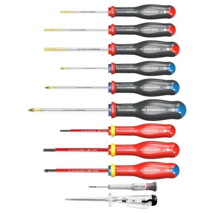 Jeu de 11 tournevis PROTWIST - FACOM - AT.11PB Jeu de 11 tournevis PROTWIST - FACOM - AT.11PB