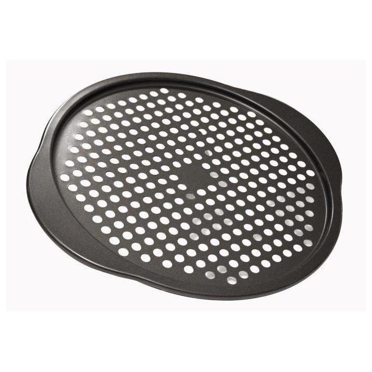 Plaque a pizza - SUCRE & GOURMANDISES - BAUMALU - Acier revetu Carbon steel 0,8 mm - Revetement anti adhérent coloris anthracit Plaque a pizza - SUCRE & GOURMANDISES - BAUMALU - Acier revetu Carbon steel 0,8 mm - Revetement anti adhérent coloris anthracit