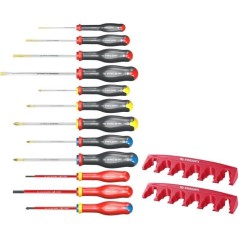 Jeu de 12 tournevis PROTWIST - FACOM - AT.J12R1PB + 2 racks de rangeme