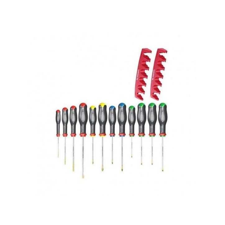 Jeu de 12 tournevis PROTWIST - FACOM - AT.J12R2PB + 2 racks de rangement Jeu de 12 tournevis PROTWIST - FACOM - AT.J12R2PB + 2 racks de rangement
