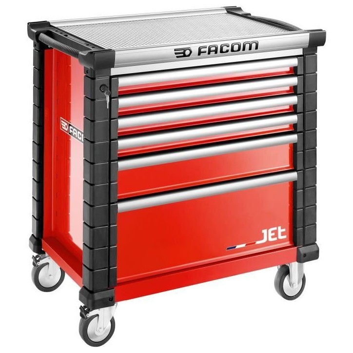 Servante d'atelier vide JET FACOM - JET.6M4A - 6 tiroirs - 4 modules par tiroir - Rouge Servante d'atelier vide JET FACOM - JET.6M4A - 6 tiroirs - 4 modules par tiroir - Rouge