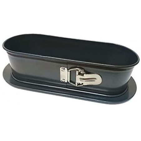 Moule a charnieres ovale - BAUMALU - 31x12x8 cm - Acier revetu Carbon