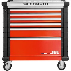 Servante d'atelier vide JET FACOM - JET.6M4A - 6 tiroirs - 4 modules par tiroir - Rouge