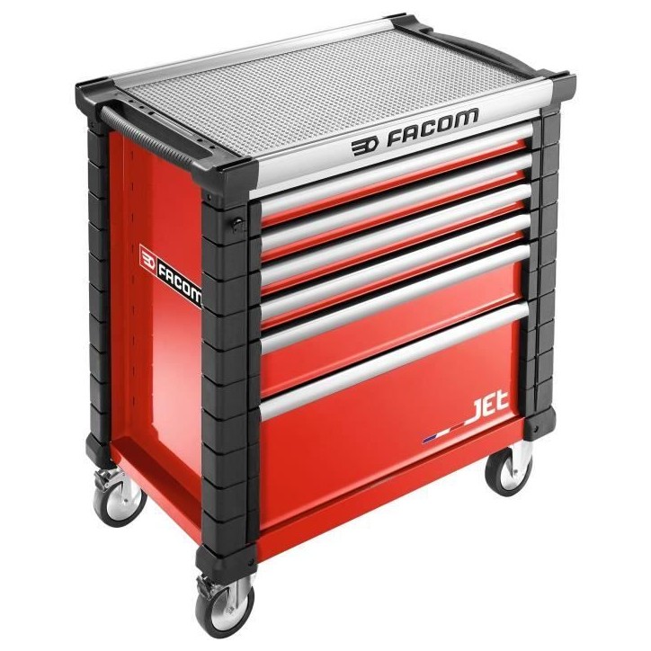 Servante d'atelier vide JET FACOM - JET.6M4A - 6 tiroirs - 4 modules par tiroir - Rouge Servante d'atelier vide JET FACOM - JET.6M4A - 6 tiroirs - 4 modules par tiroir - Rouge