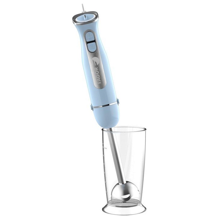 Mixeur plongeant - FAGOR - 1000 W - 12 vitesses + turbo - Bol doseur - Bol Hachoir - Fouet - Bleu Mixeur plongeant - FAGOR - 1000 W - 12 vitesses + turbo - Bol doseur - Bol Hachoir - Fouet - Bleu