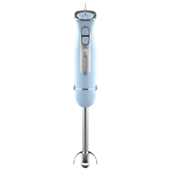 Mixeur plongeant - FAGOR - 1000 W - 12 vitesses + turbo - Bol doseur - Bol Hachoir - Fouet - Bleu Mixeur plongeant - FAGOR - 1000 W - 12 vitesses + turbo - Bol doseur - Bol Hachoir - Fouet - Bleu