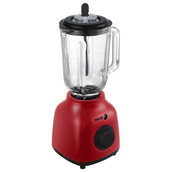Blender 2-en-1 - FAGOR - FGB2153 - 400 W - Bol en verre gradué 1,5 L - Rouge Blender 2-en-1 - FAGOR - FGB2153 - 400 W - Bol en verre gradué 1,5 L - Rouge