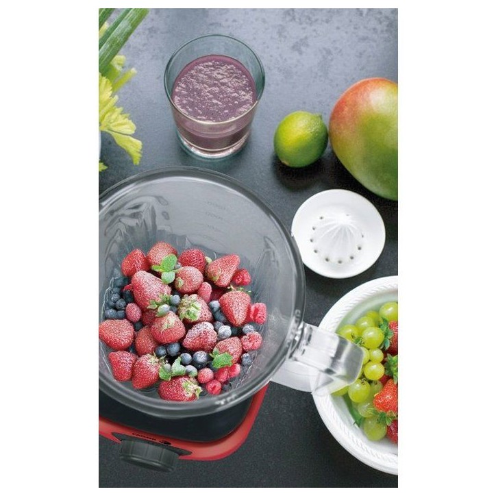 Blender 2-en-1 - FAGOR - FGB2153 - 400 W - Bol en verre gradué 1,5 L - Rouge Blender 2-en-1 - FAGOR - FGB2153 - 400 W - Bol en verre gradué 1,5 L - Rouge