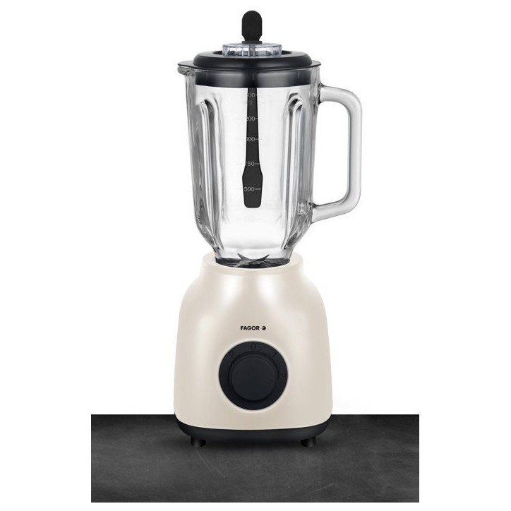 Blender 2-en-1 - FAGOR - FGC2160 - 400 W - Bol en verre gradué 1,5 L - Creme