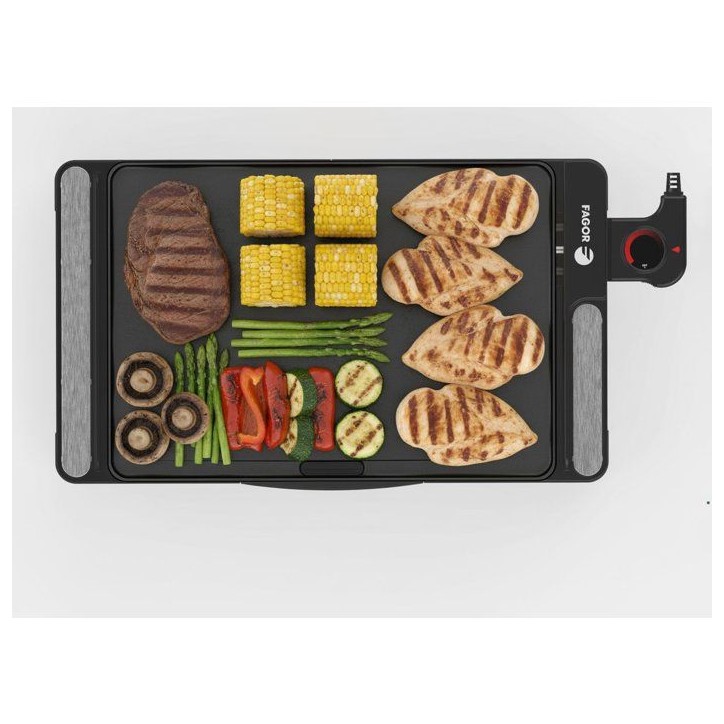 Plancha électrique - FAGOR - FG0725 - 2000 W - Plaque anti-adhésive - Thermostat réglable - Noir Plancha électrique - FAGOR - FG0725 - 2000 W - Plaque anti-adhésive - Thermostat réglable - Noir