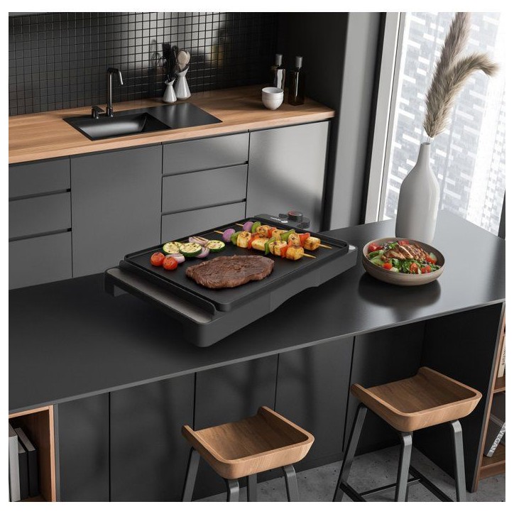 Plancha électrique - FAGOR - FG0725 - 2000 W - Plaque anti-adhésive - Thermostat réglable - Noir Plancha électrique - FAGOR - FG0725 - 2000 W - Plaque anti-adhésive - Thermostat réglable - Noir