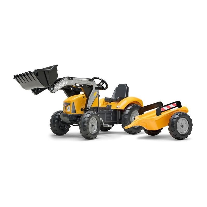 Tractopelle a pédales SuperBuilder - FALK - Capot ouvrant et remorque