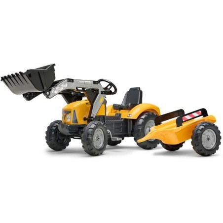 Tractopelle a pédales SuperBuilder - FALK - Capot ouvrant et remorque