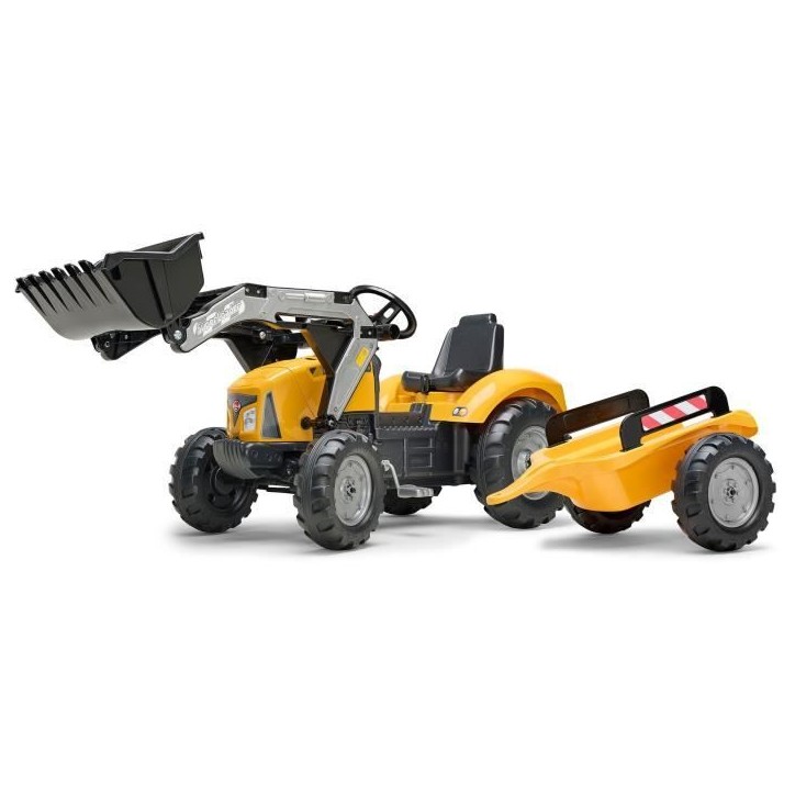 Tractopelle a pédales SuperBuilder - FALK - Capot ouvrant et remorque - Fabriqué en France - 60% de plastique recyclé - Des 3 Tractopelle a pédales SuperBuilder - FALK - Capot ouvrant et remorque - Fabriqué en France - 60% de plastique recyclé - Des 3