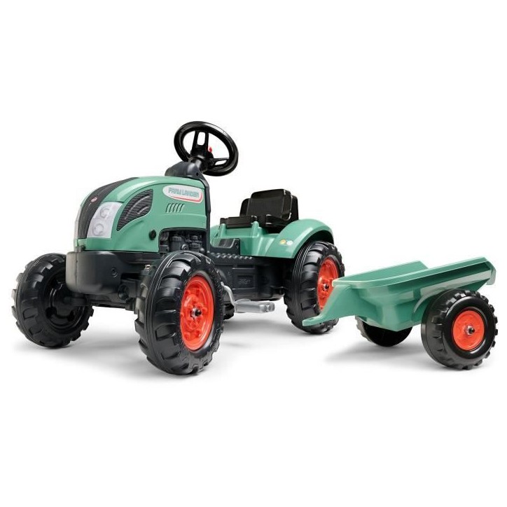 Tracteur a pédales Farm Lander - FALK - Avec remorque - Fabriqué en France - Contient au moins 50% de plastique recyclé - Des Tracteur a pédales Farm Lander - FALK - Avec remorque - Fabriqué en France - Contient au moins 50% de plastique recyclé - Des