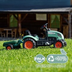 Tracteur a pédales Farm Lander - FALK - Avec remorque - Fabriqué en France - Contient au moins 50% de plastique recyclé - Des