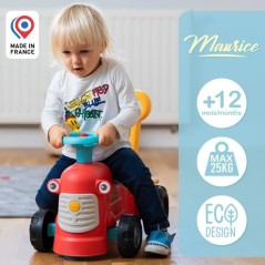 Porteur tracteur Maurice - FALK - Volant directionnel, Assise ouvrante