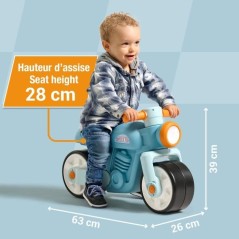 Draisienne Moto Premier - FALK - Avec roues silencieuses - Bleu - 75%