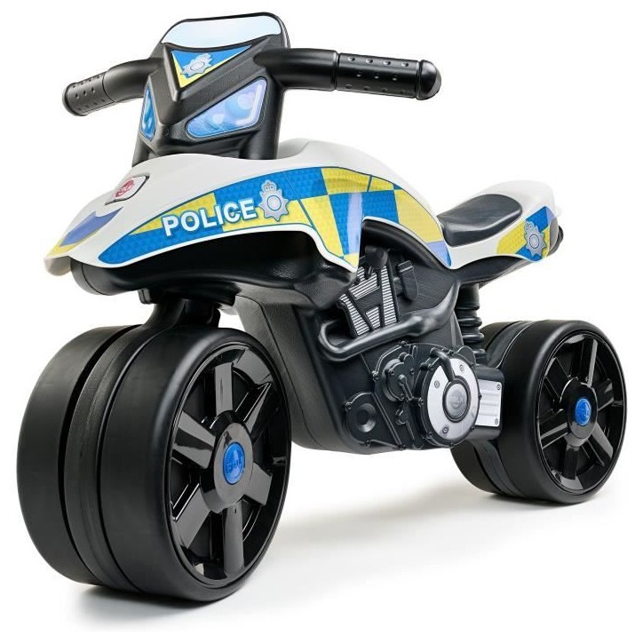 Draisienne Moto Police - FALK - Larges roues et Guidon directionnel - Fabriqué en France - 40% de plastique recyclé - Des 2 an Draisienne Moto Police - FALK - Larges roues et Guidon directionnel - Fabriqué en France - 40% de plastique recyclé - Des 2 an