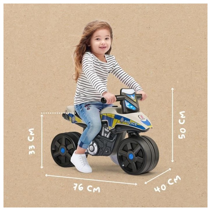 Draisienne Moto Police - FALK - Larges roues et Guidon directionnel - Fabriqué en France - 40% de plastique recyclé - Des 2 an Draisienne Moto Police - FALK - Larges roues et Guidon directionnel - Fabriqué en France - 40% de plastique recyclé - Des 2 an
