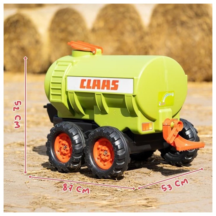 Remorque Citerne Claas - FALK - Capacité 30L - Vert - Adaptable avec les tracteurs FALK 3-7 ans - 100% Fabriqué en France Remorque Citerne Claas - FALK - Capacité 30L - Vert - Adaptable avec les tracteurs FALK 3-7 ans - 100% Fabriqué en France