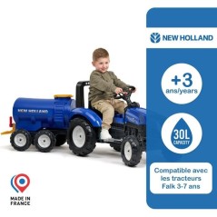 Remorque Citerne New Holland - FALK - Capacité 30L - Bleu- Adaptable