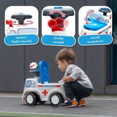 Porteur Ambulance - FALK - Avec assise ouvrante et volant directionnel