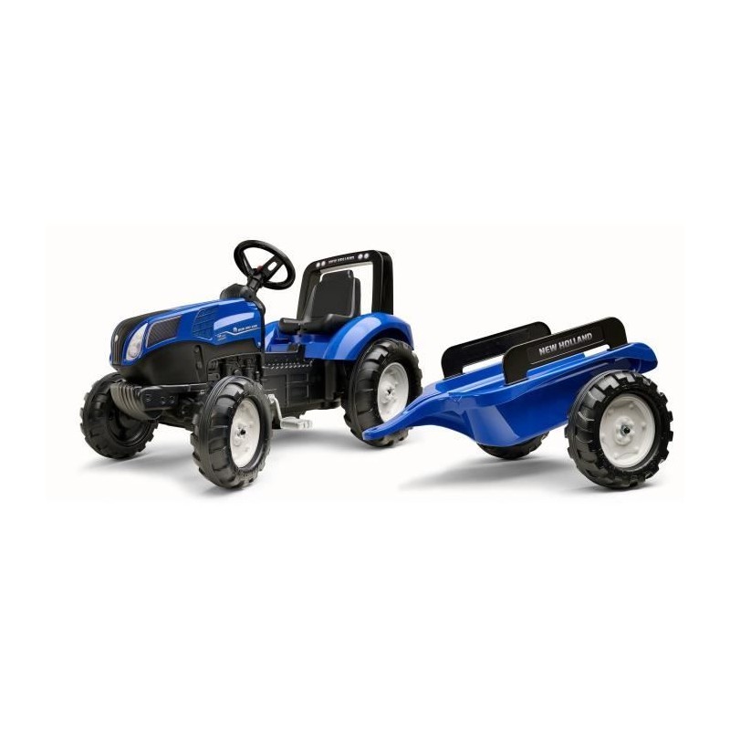 Tracteur a pédales New Holland - FALK - Volant directionnel et Remorq