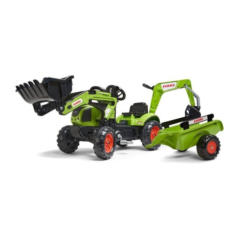 Tractopelle Claas - FALK - Volant directionnel, Excavatrice et Remorqu