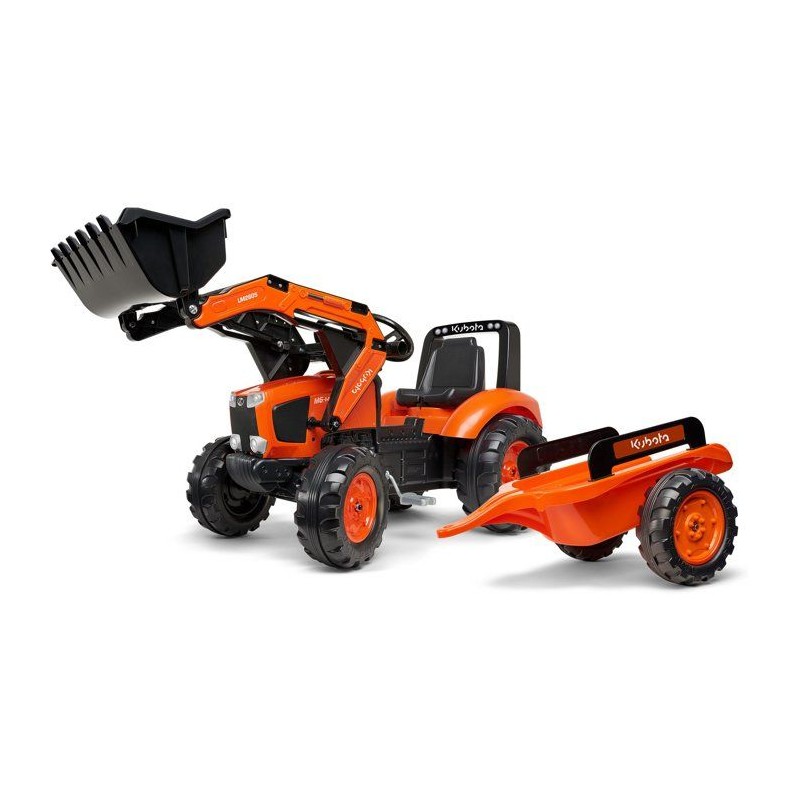 Tractopelle a pédales - FALK - Kubota - Avec remorque - Des 3 ans - 1