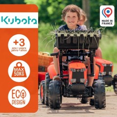 Tractopelle a pédales - FALK - Kubota - Avec remorque - Des 3 ans - 1