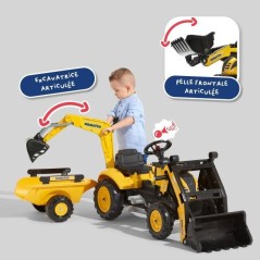Tractopelle a pédales Komatsu - FALK - Pelle frontale & Excavatrice -