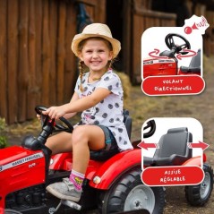Tracteur a pédales Massey Ferguson - FALK - Volant directionnel, Remo
