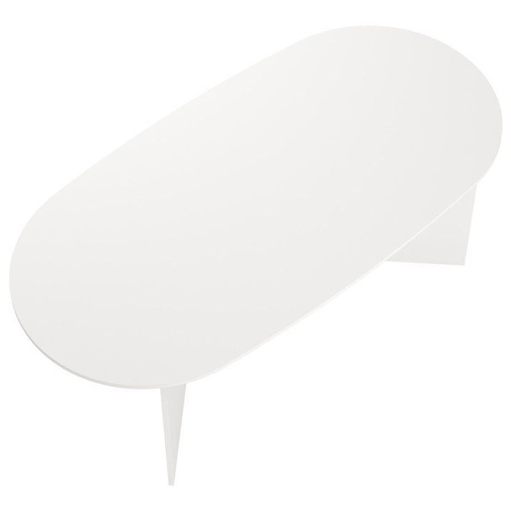Table a Manger FAMILY - Blanc Mat - Ovale - 6 places - 200 x 100 x 76 cm