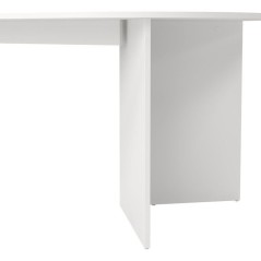 Table a Manger FAMILY - Blanc Mat - Ovale - 6 places - 200 x 100 x 76