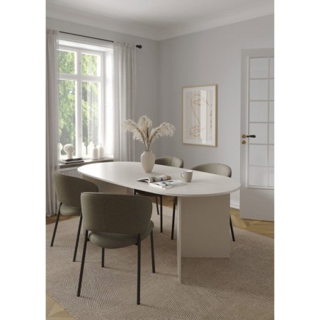Table a Manger FAMILY – Beige Cachemire - Ovale - 6 places - 200 x 1
