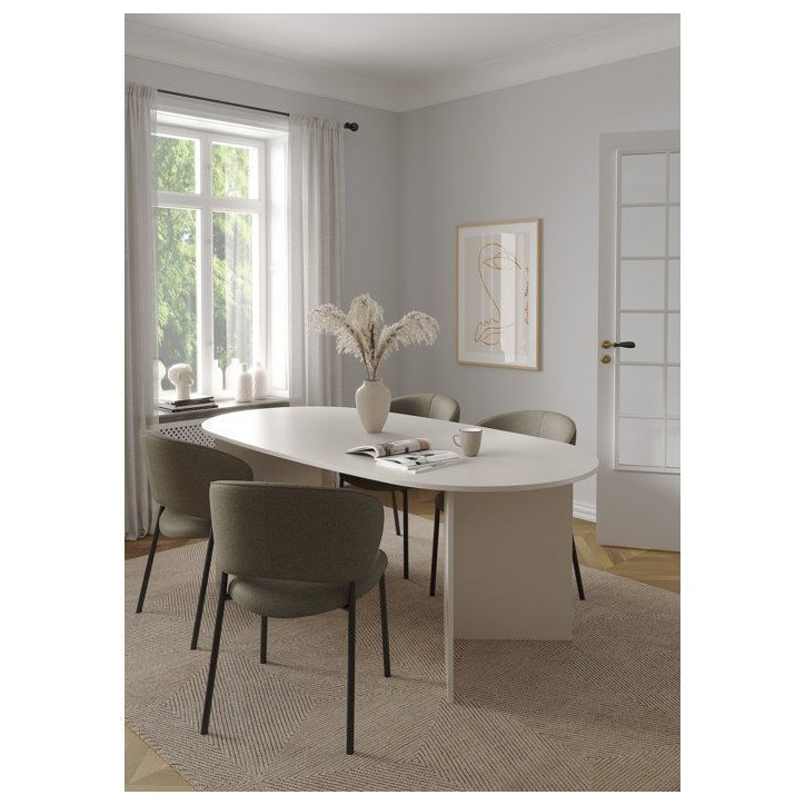 Table a Manger FAMILY – Beige Cachemire - Ovale - 6 places - 200 x 100 x 76 cm Table a Manger FAMILY – Beige Cachemire - Ovale - 6 places - 200 x 100 x 76 cm