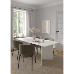 Table a Manger FAMILY - Blanc Mat - Rectangulaire - 6 personnes - 200