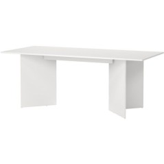 Table a Manger FAMILY - Blanc Mat - Rectangulaire - 6 personnes - 200
