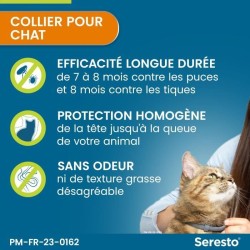 SERESTO Chat Collier Anti-Puces et Anti-Tiques - Protection 7a 8 mois