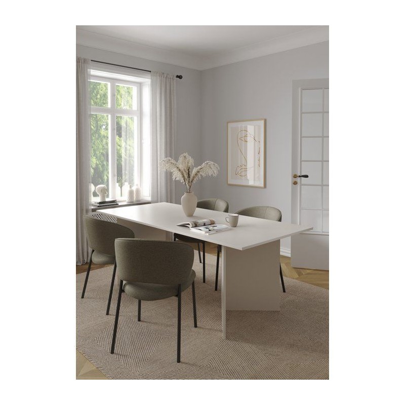 Table a Manger FAMILY - Beige Cachemire - Rectangulaire - 6 personnes