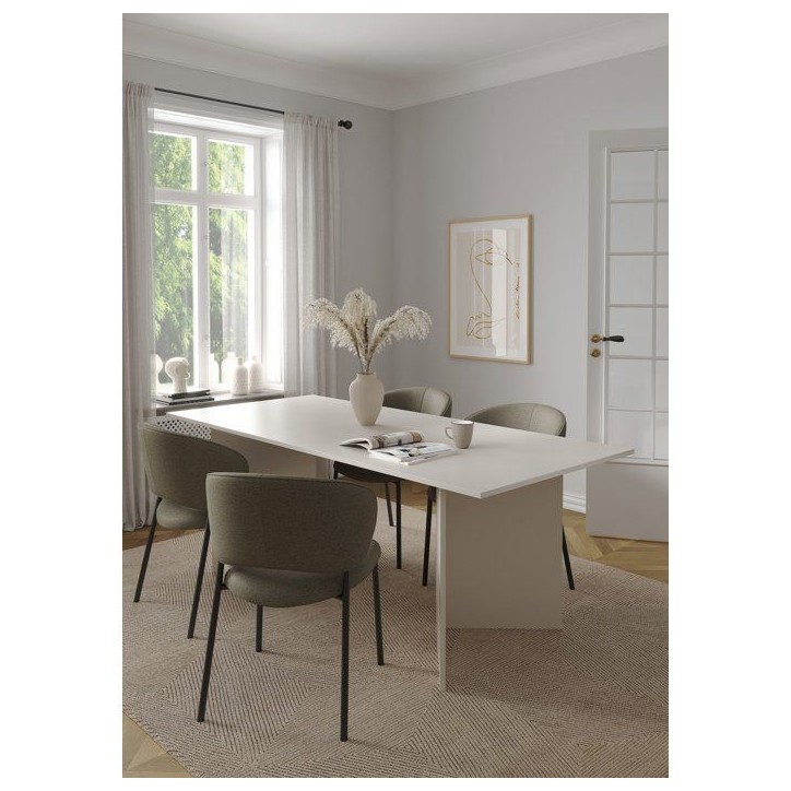 Table a Manger FAMILY - Beige Cachemire - Rectangulaire - 6 personnes - 200 x 90 x 76 cm Table a Manger FAMILY - Beige Cachemire - Rectangulaire - 6 personnes - 200 x 90 x 76 cm