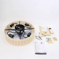 Ventilateur - Plafonnier - FARELEK - Alyzia 40 cm - Moteur DC