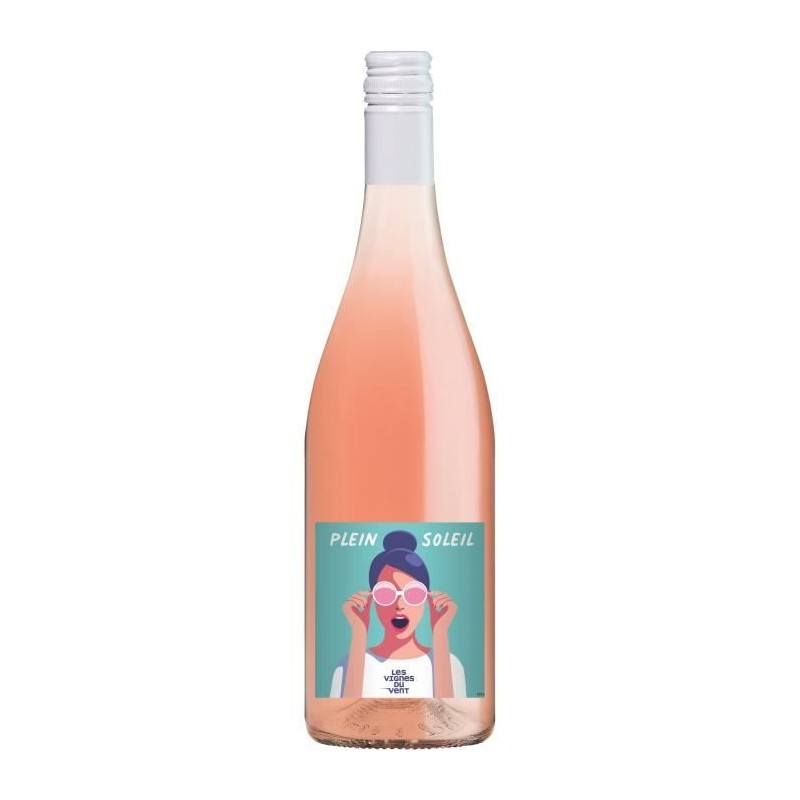 Les Vignes du vin Plein Soleil 2024 Côtes Catalanes - Vin rosé de La