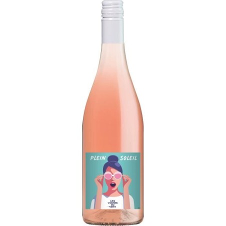 Les Vignes du vin Plein Soleil 2024 Côtes Catalanes - Vin rosé de La